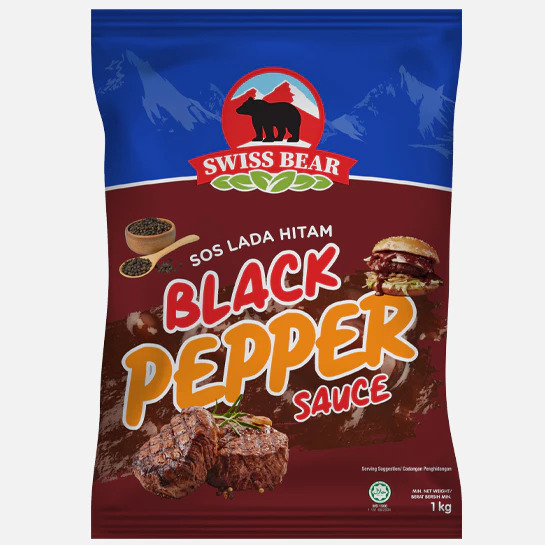 Swiss Bear Black Pepper Sauce 1Kg